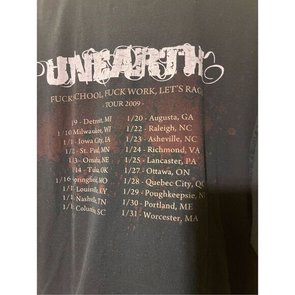 Unearth The March Tour 2009 Concert Shirt XL - Picture 6 of 7